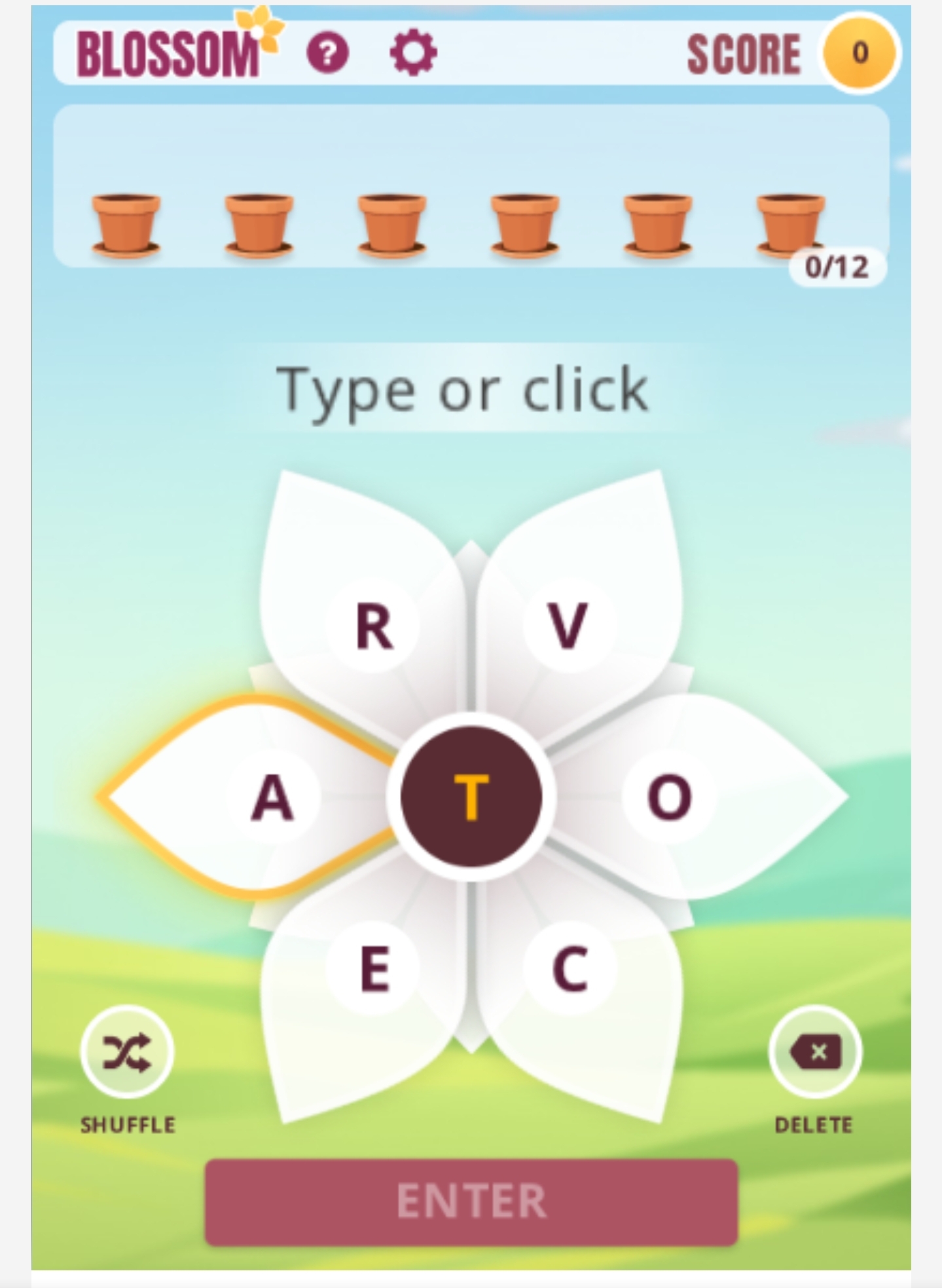 Blossom word game