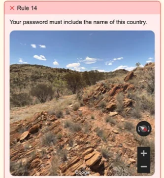 Your password must include the name of this country