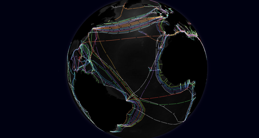 Submarine cable map