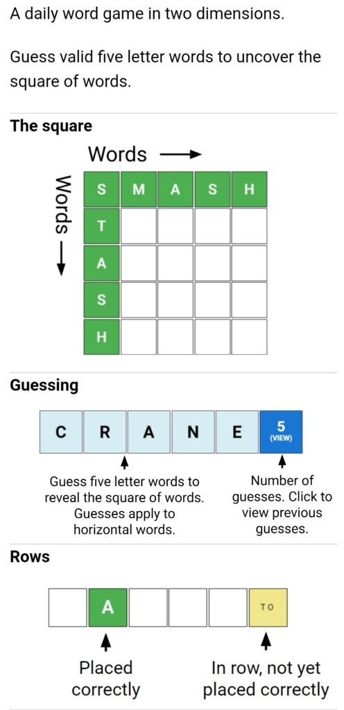 Squareword Game 🕹️ Square wordle