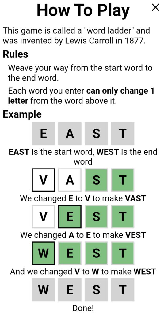 Weaver Game 🕹️ Wordle word ladder (2022)