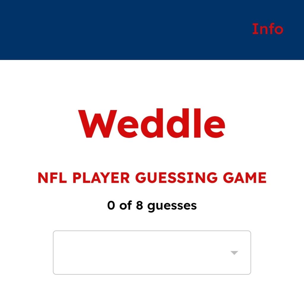 Weddle NFL Wordle