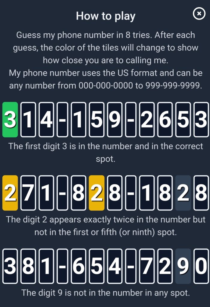 Phone numble wordle 🕹️ Find the secret number  Games like Wordle