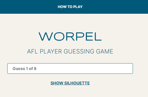 WORPEL AFL Wordle