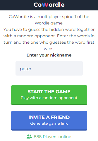 COWORDLE 🕹️ Multiplayer Wordle  Games like Wordle