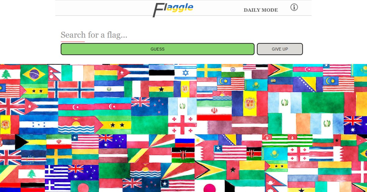 Introduction to #flagle! A flag guessing game. #flagle #flags #wordle