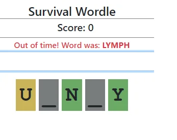 survival wordle game