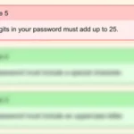 The digits in your password must add up to 25