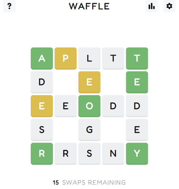 Daily Waffle! #waffle #dailywaffle #wordle #wordletok #dailygames #gam