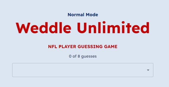 https //www.weddlegame.com Unlimited : Weddle NFL Wordle Game Link