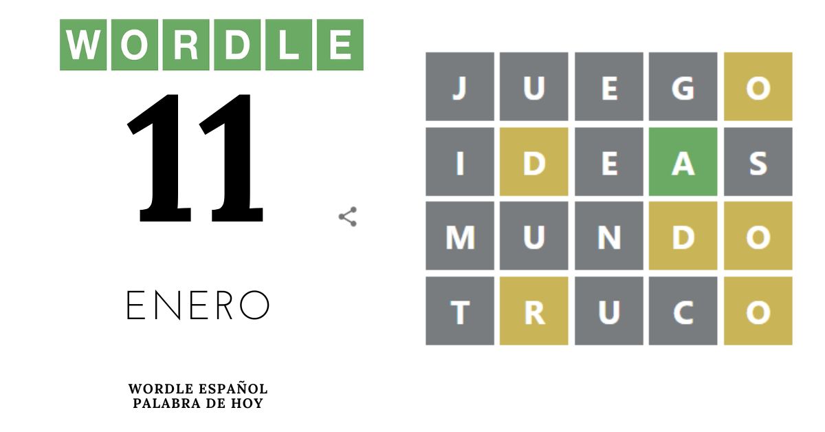 Wordle 11 enero 2023 👉 Solución a la palabra del día