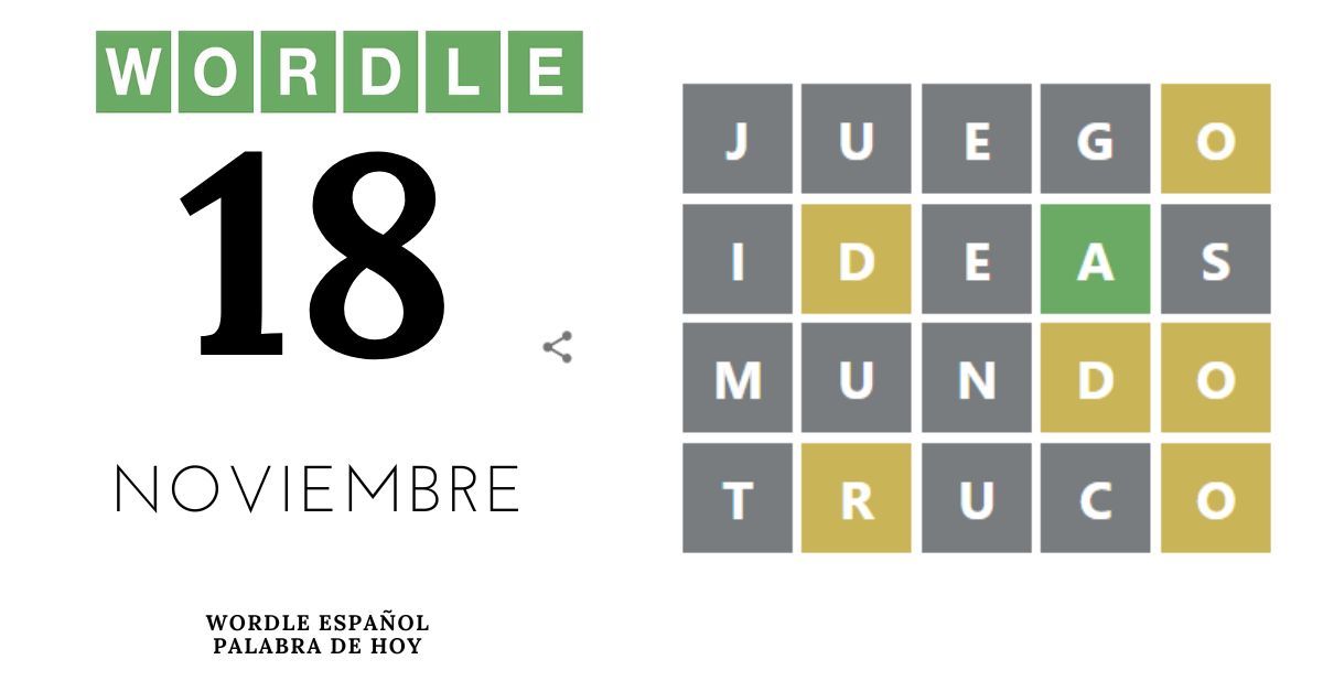 Wordle respuesta hoy 18 de noviembre 👉 Consejos y respuesta
