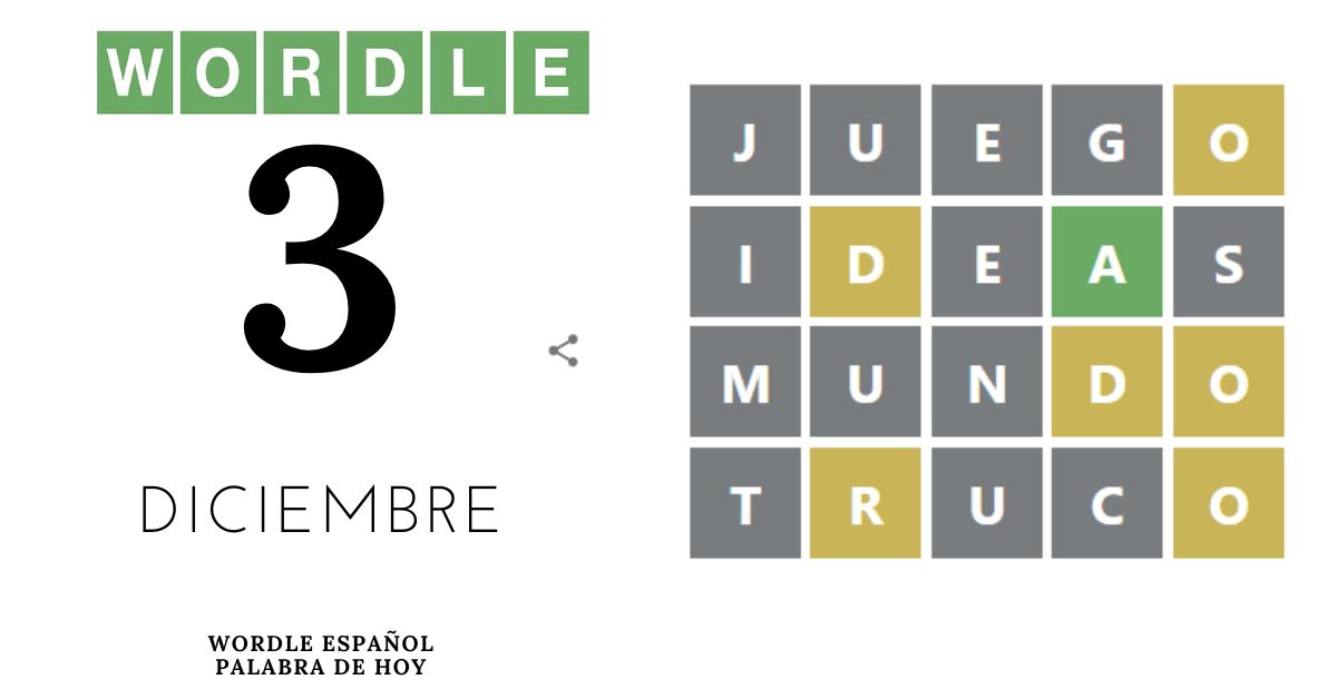 Wordle 3 diciembre 2022
