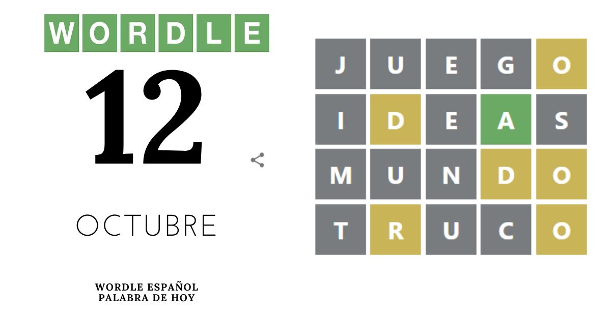 Wordle respuesta hoy 12 de octubre 👉 Consejos y respuesta